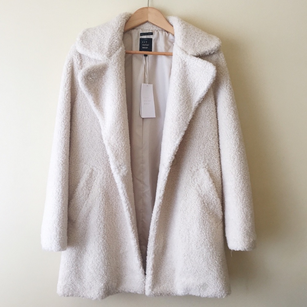 Zara Sherpa Coat - Cream